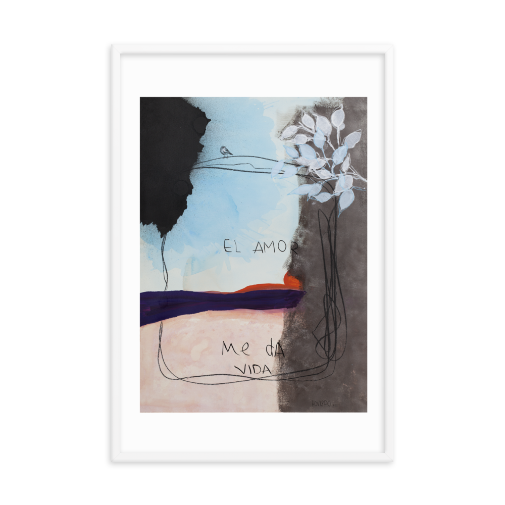 "AVE SOBRE MI" - Framed poster