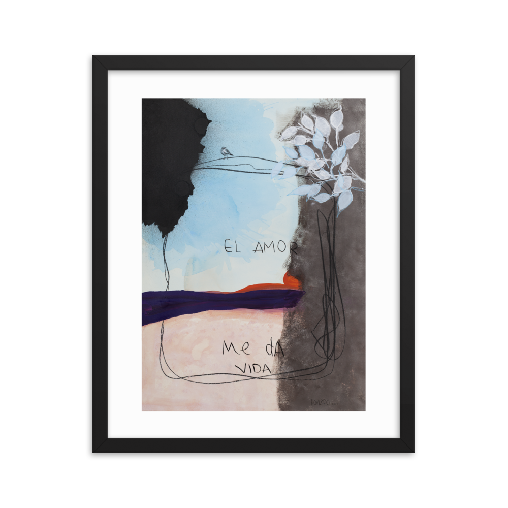 "AVE SOBRE MI" - Framed poster