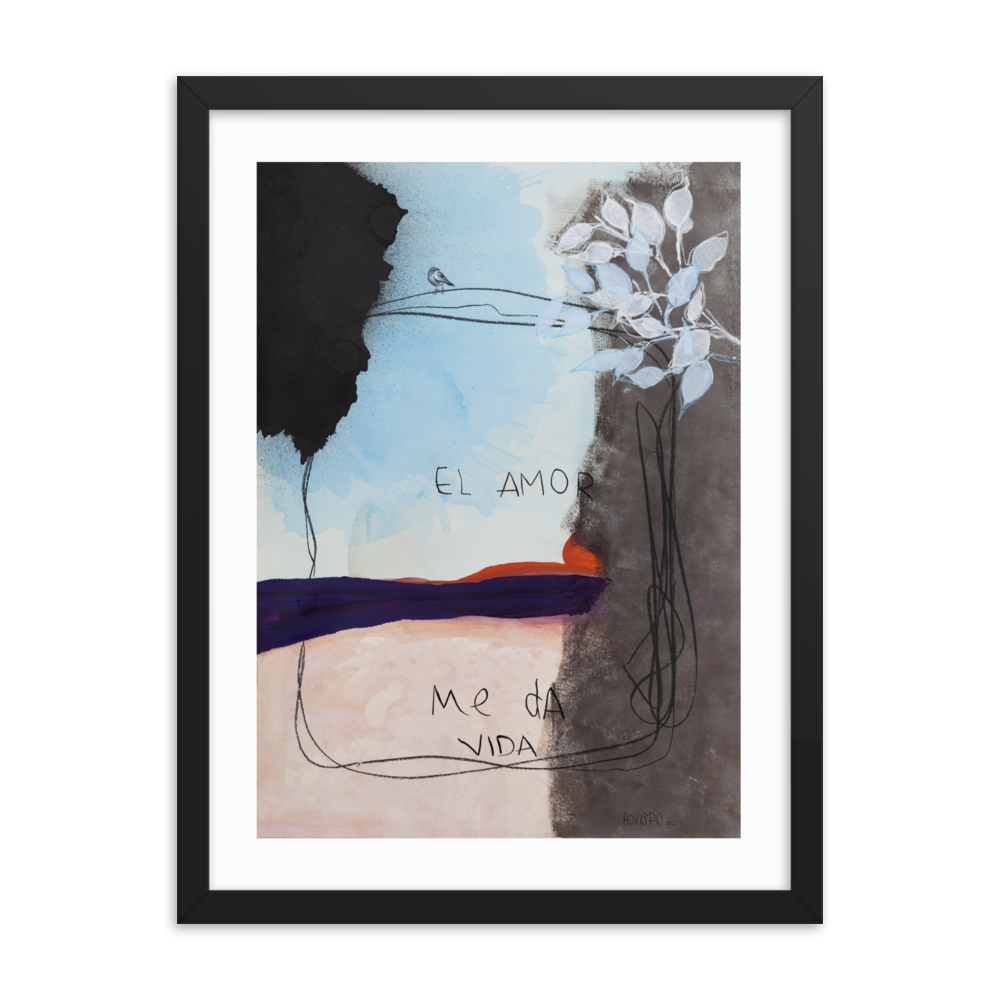 "AVE SOBRE MI" - Framed poster