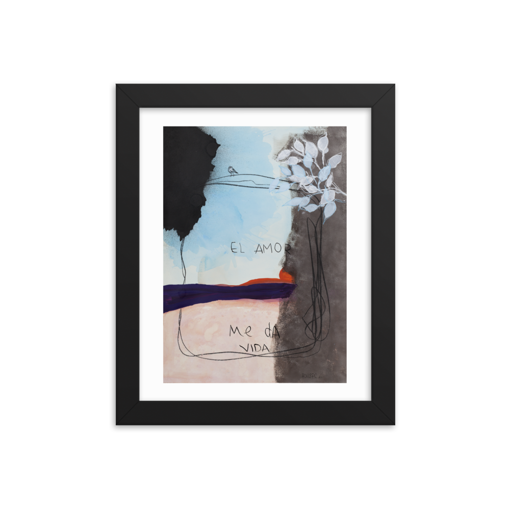 "AVE SOBRE MI" - Framed poster