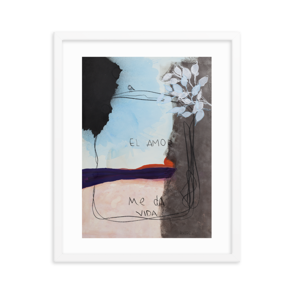 "AVE SOBRE MI" - Framed poster