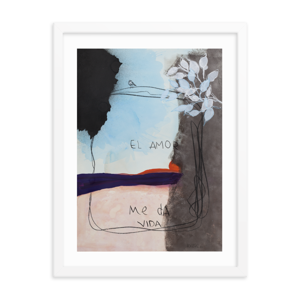 "AVE SOBRE MI" - Framed poster