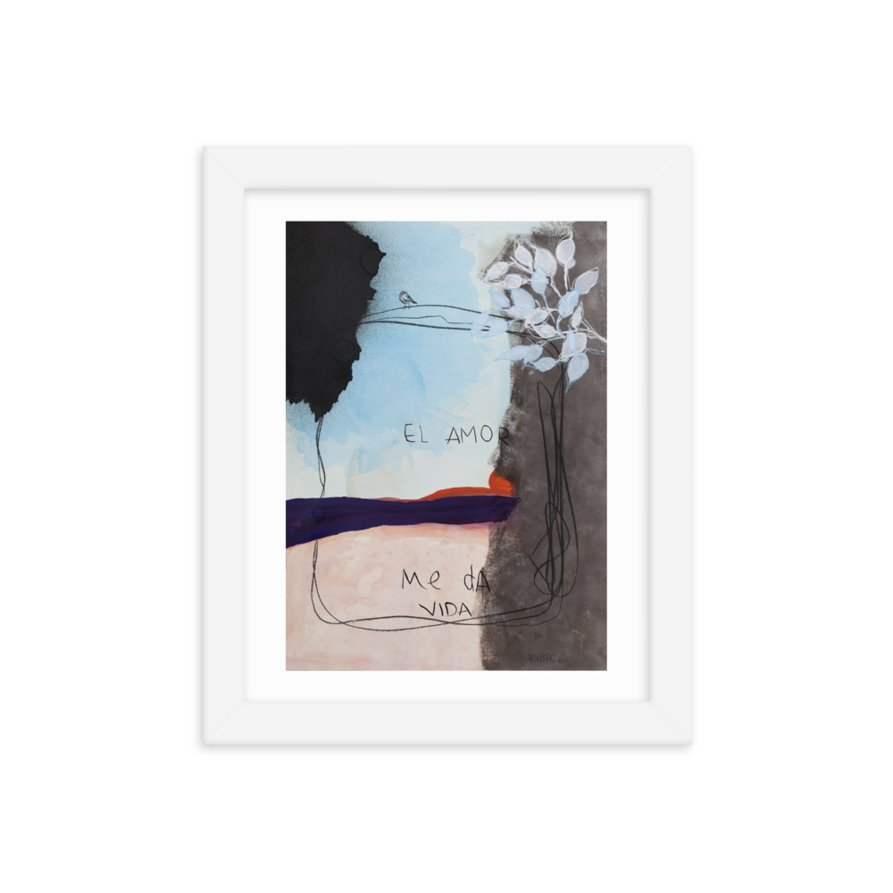"AVE SOBRE MI" - Framed poster