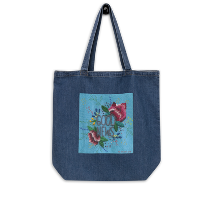 "BUENAS NOTICIAS" - Organic denim tote bag