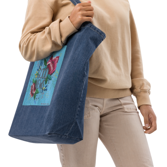"BUENAS NOTICIAS" - Organic denim tote bag