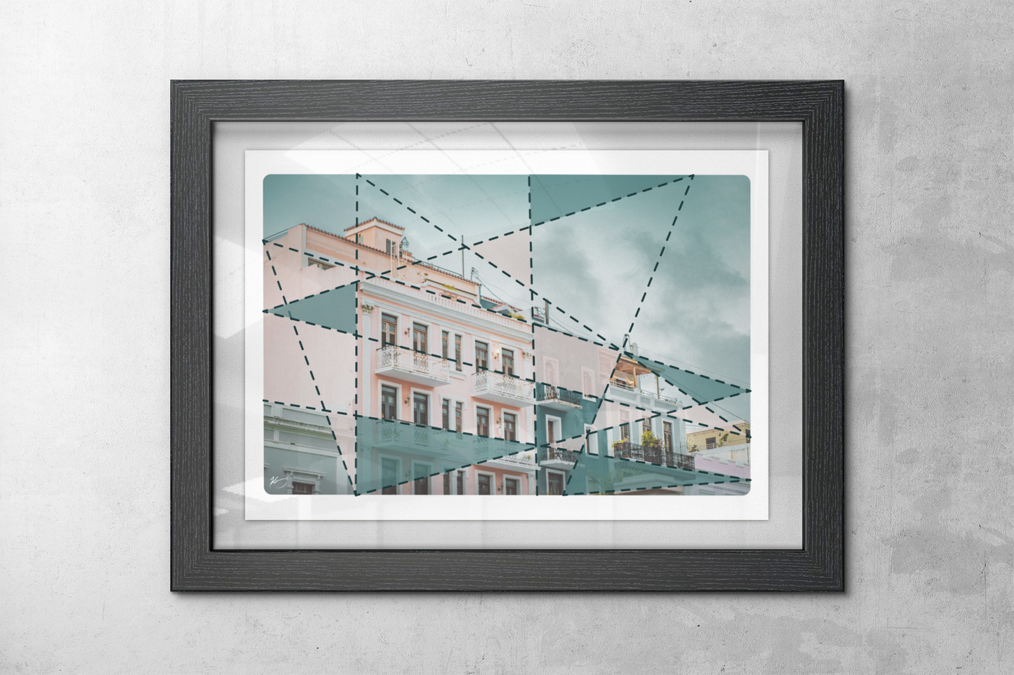 "CALLE DE LA LUNA" - Framed poster