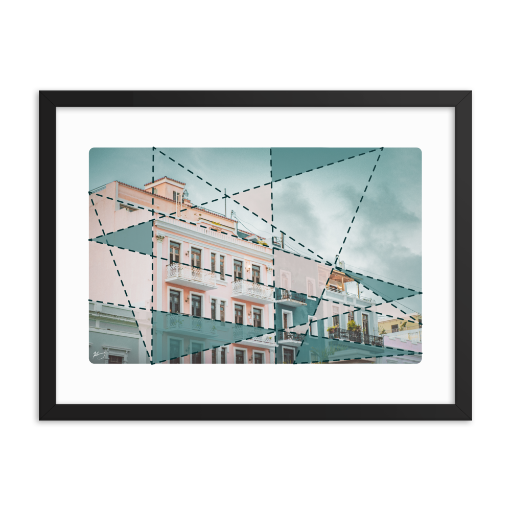"CALLE DE LA LUNA" - Framed poster