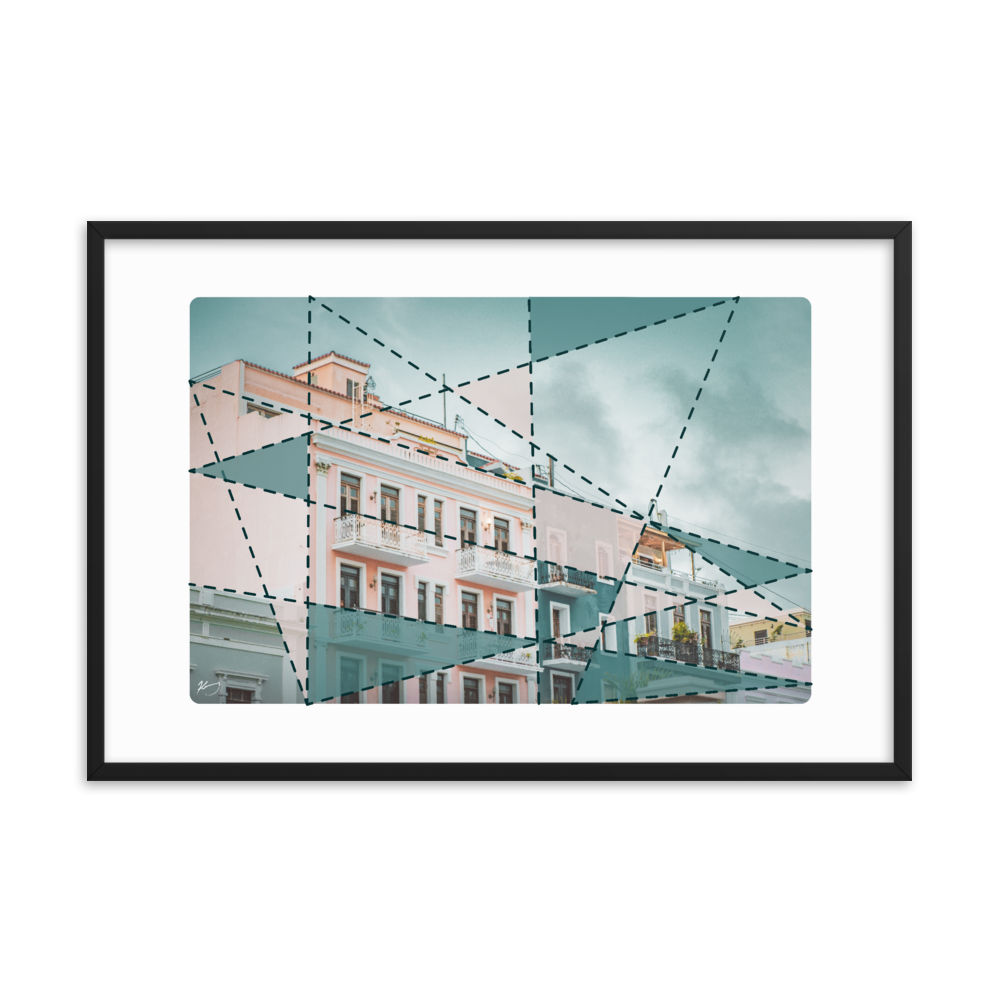 "CALLE DE LA LUNA" - Framed poster