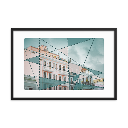 "CALLE DE LA LUNA" - Framed poster