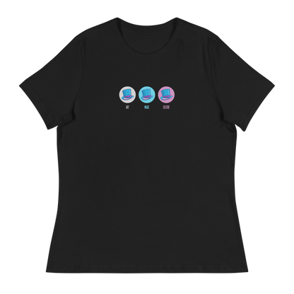 "THREE SELFS" - Women's Relaxed T-Shirt